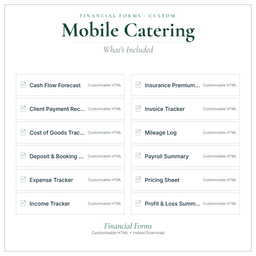 Financial Forms Bundle — Custom — What's included