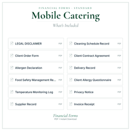 Financial Forms Bundle — Standard — What's included