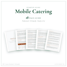 Mobile Catering — Startup Guide, PDF guide product preview