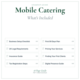 Mobile Catering — Startup Guide, PDF guide what's included preview