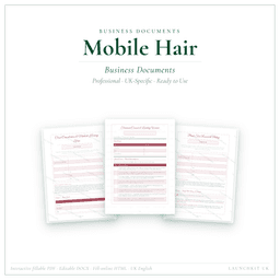 Mobile Hair — Business Documents — Premium, fillable PDF, editable DOCX and fill-online HTML product preview
