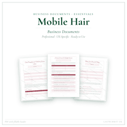 Mobile Hair — Business Documents — Essential, PDF with fillable header product preview