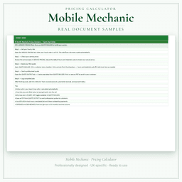 Pricing Calculator — Premium — Sample document pages