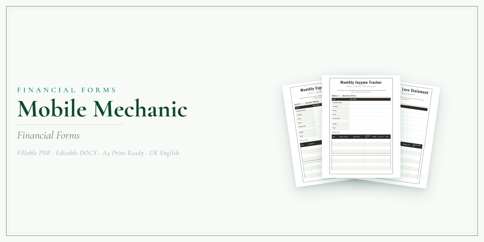 Financial Forms Bundle — Premium