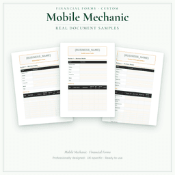 Financial Forms Bundle — Custom — Sample document pages