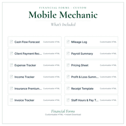 Financial Forms Bundle — Custom — What's included