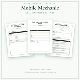 Financial Forms Bundle — Standard — Sample document pages