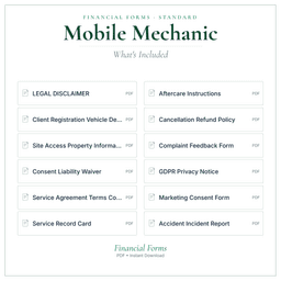 Financial Forms Bundle — Standard — What's included