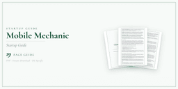 Mobile Mechanic — Startup Guide, PDF guide product overview