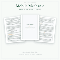 Mobile Mechanic — Startup Guide, PDF guide sample pages