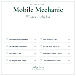 Mobile Mechanic — Startup Guide, PDF guide what's included preview