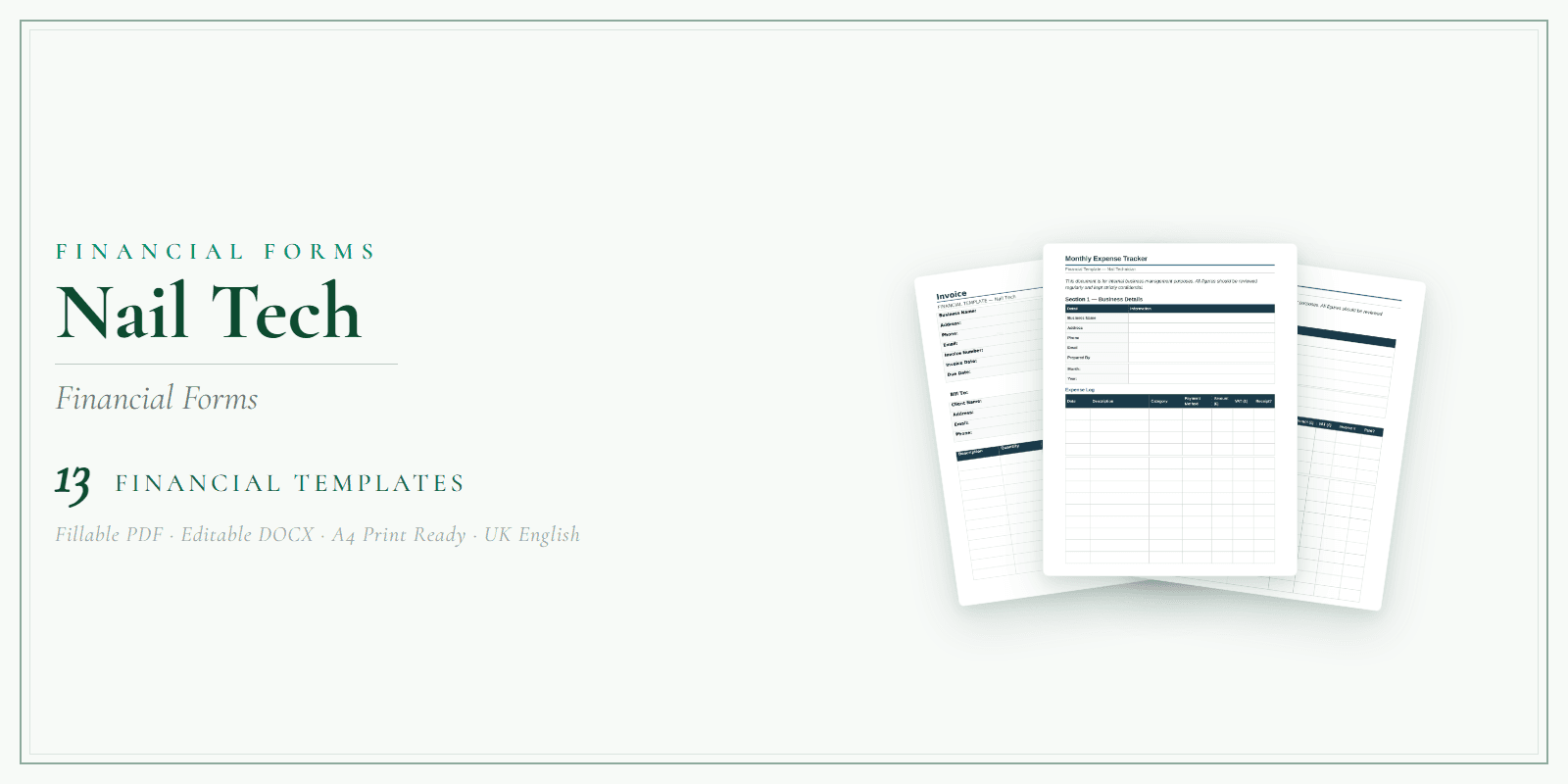 Financial Forms Bundle — Premium — Product overview