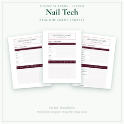 Financial Forms Bundle — Custom — Sample document pages