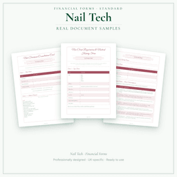 Financial Forms Bundle — Standard — Sample document pages