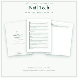 Social Media Content Kit — Sample document pages