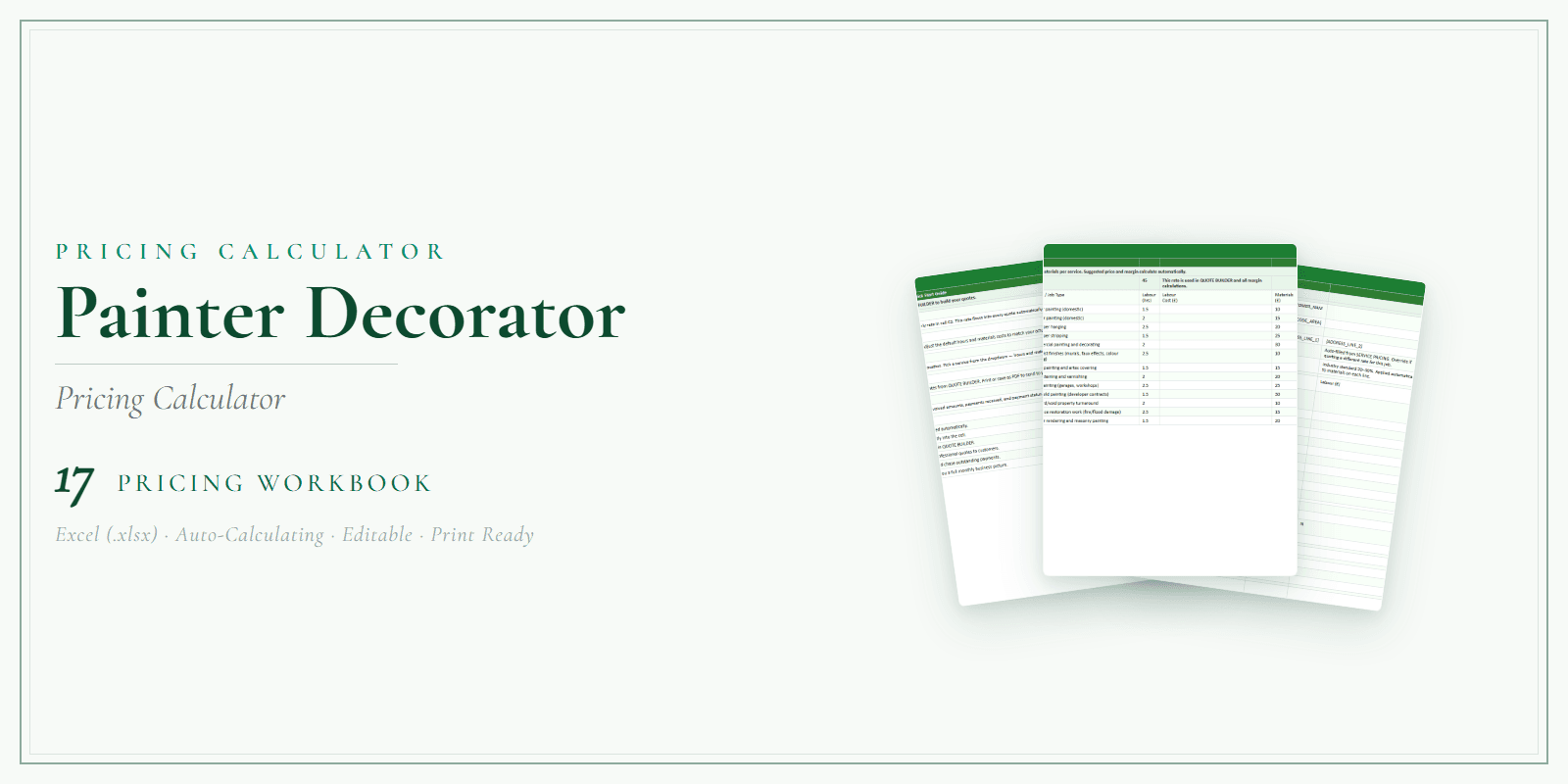 Pricing Calculator — Premium — Product overview