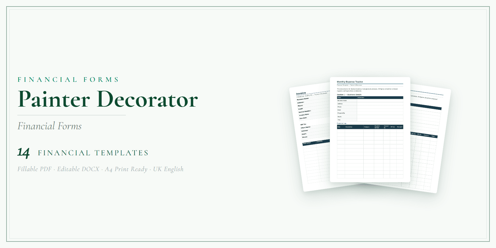 Financial Forms Bundle — Premium — Product overview