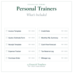 Financial Forms Bundle — Premium — What's included