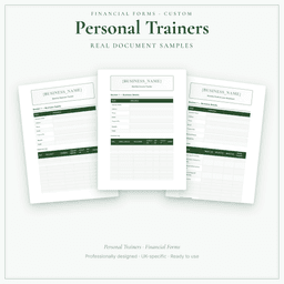 Financial Forms Bundle — Custom — Sample document pages