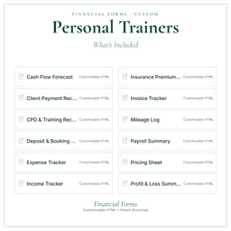 Financial Forms Bundle — Custom — What's included