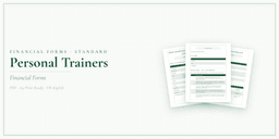 Personal Trainers — Financial Forms Bundle — Standard, PDF with fillable header product overview