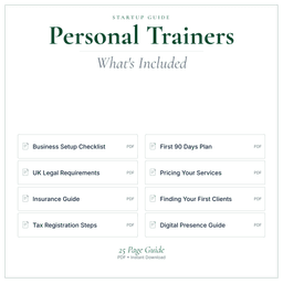 Personal Trainers — Startup Guide, PDF guide what's included preview