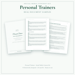 Social Media Content Kit — Sample document pages