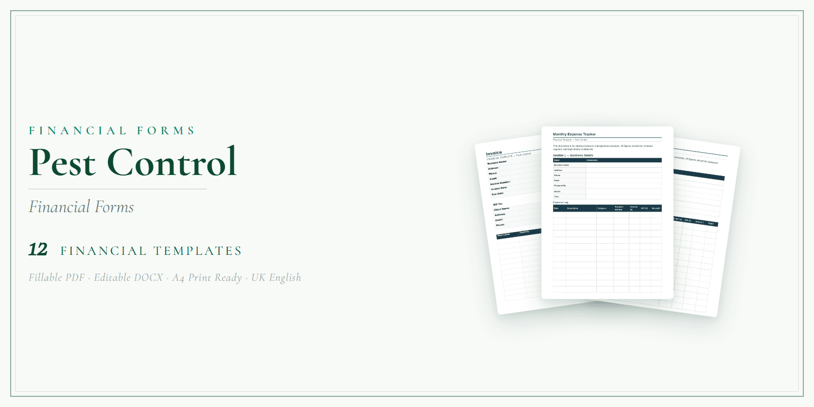 Financial Forms Bundle — Premium — Product overview
