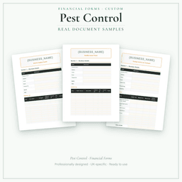 Financial Forms Bundle — Custom — Sample document pages