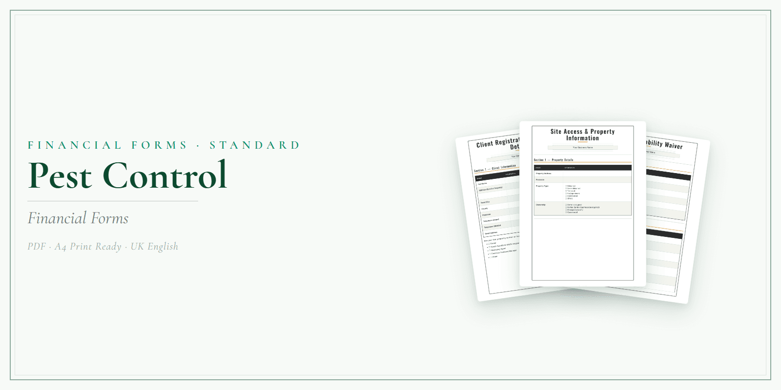 Financial Forms Bundle — Standard — Product overview