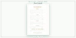Pest Control — Price List & Service Menu, PDF product overview