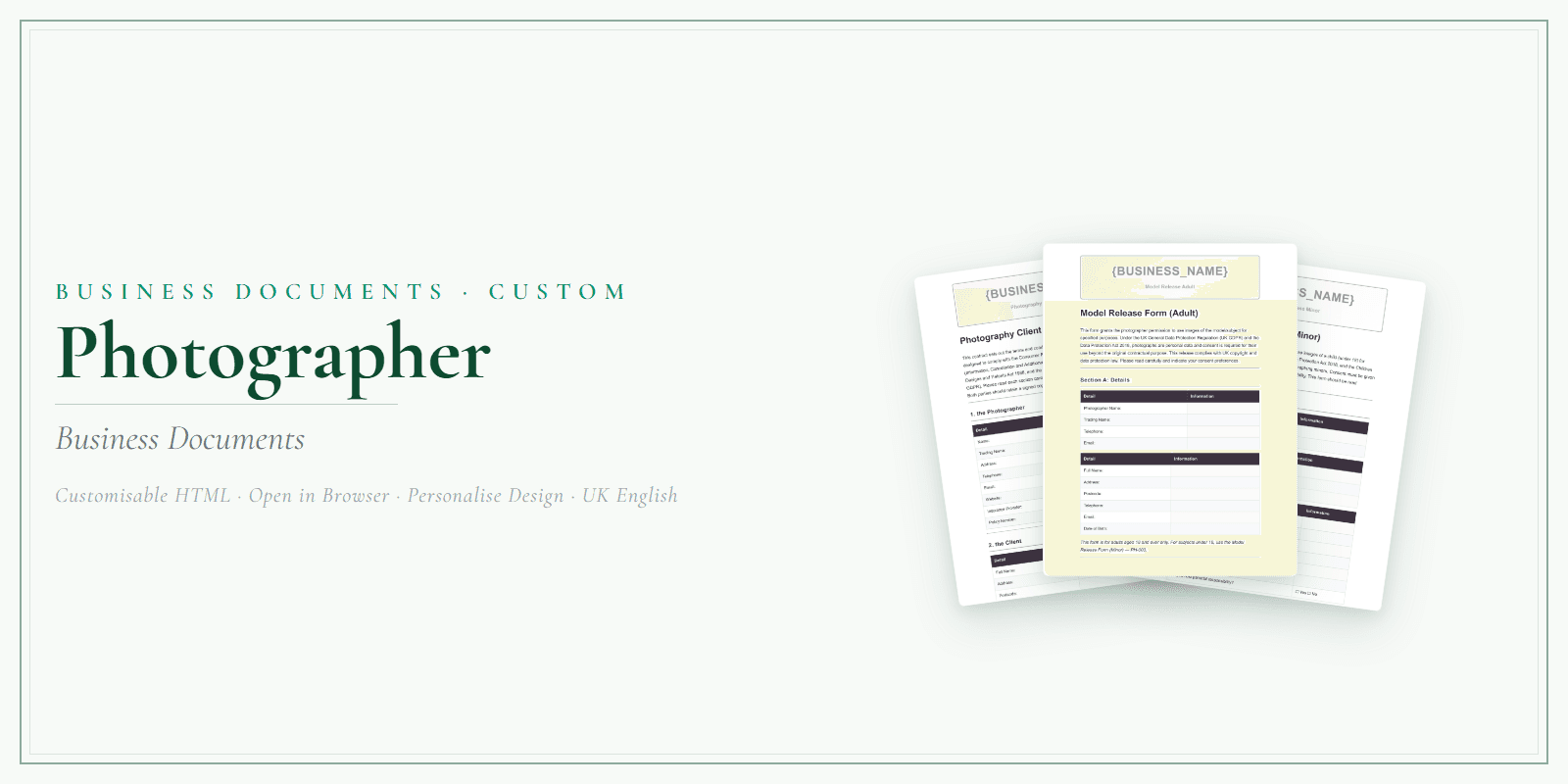 Business Documents — Custom — Product overview