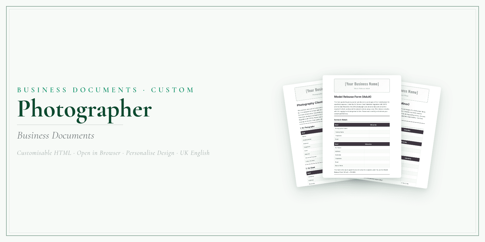 Business Documents — Customisable
