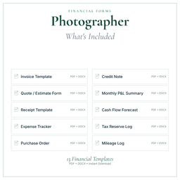 Financial Forms Bundle — Premium — What's included