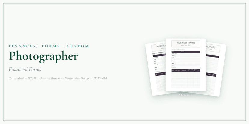 Financial Forms Bundle — Custom