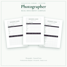 Financial Forms Bundle — Custom — Sample document pages