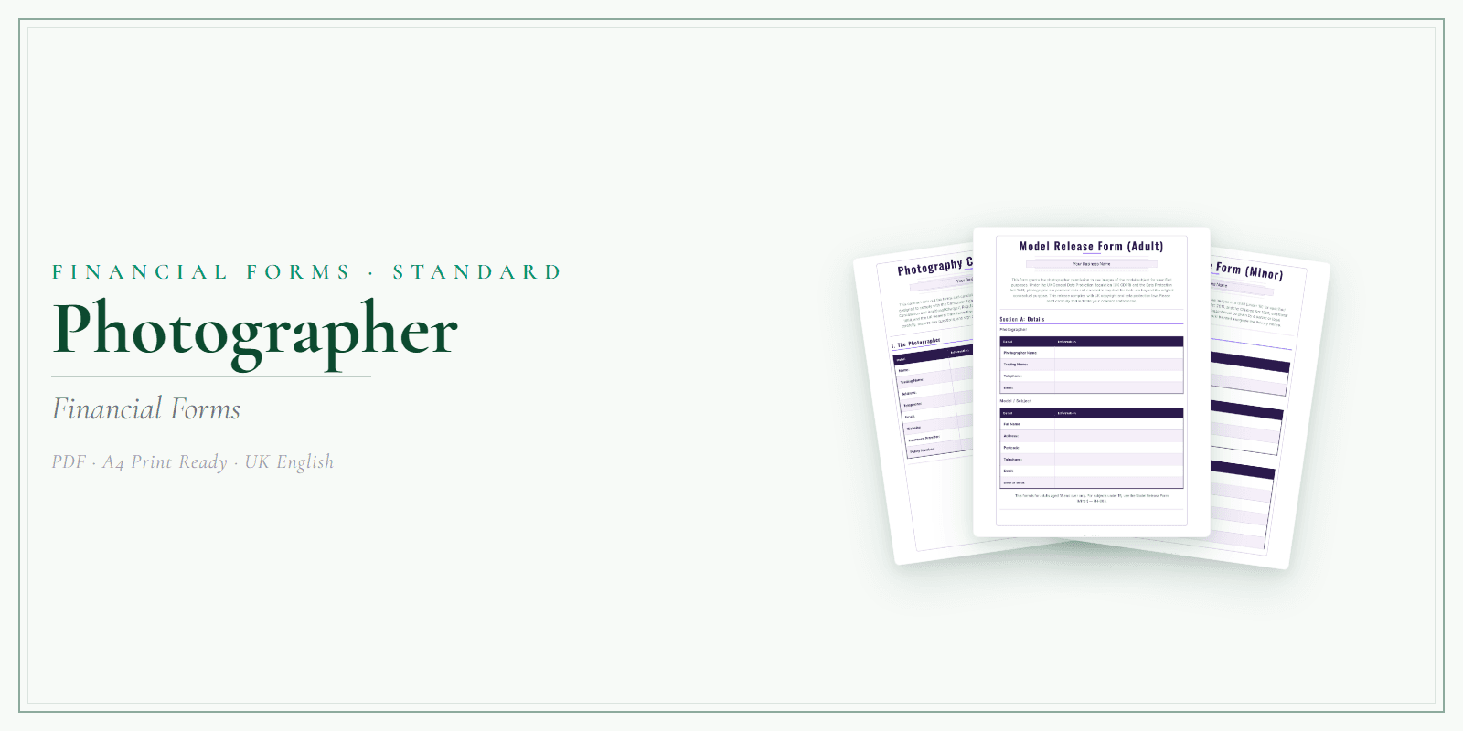 Financial Forms Bundle — Standard — Product overview