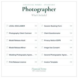 Financial Forms Bundle — Standard — What's included