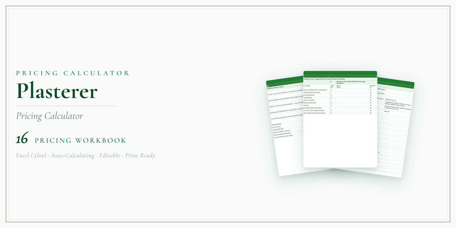 Pricing Calculator — Premium — Product overview