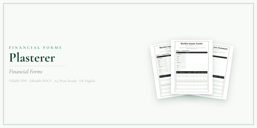 Financial Forms Bundle — Standard