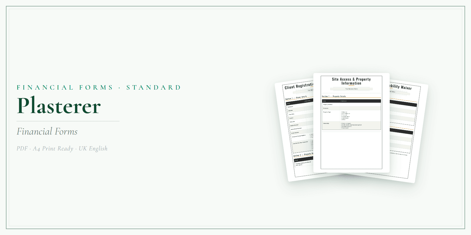 Financial Forms Bundle — Standard — Product overview