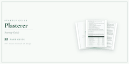 Plasterer — Startup Guide, PDF guide product overview
