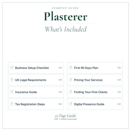 Plasterer — Startup Guide, PDF guide what's included preview