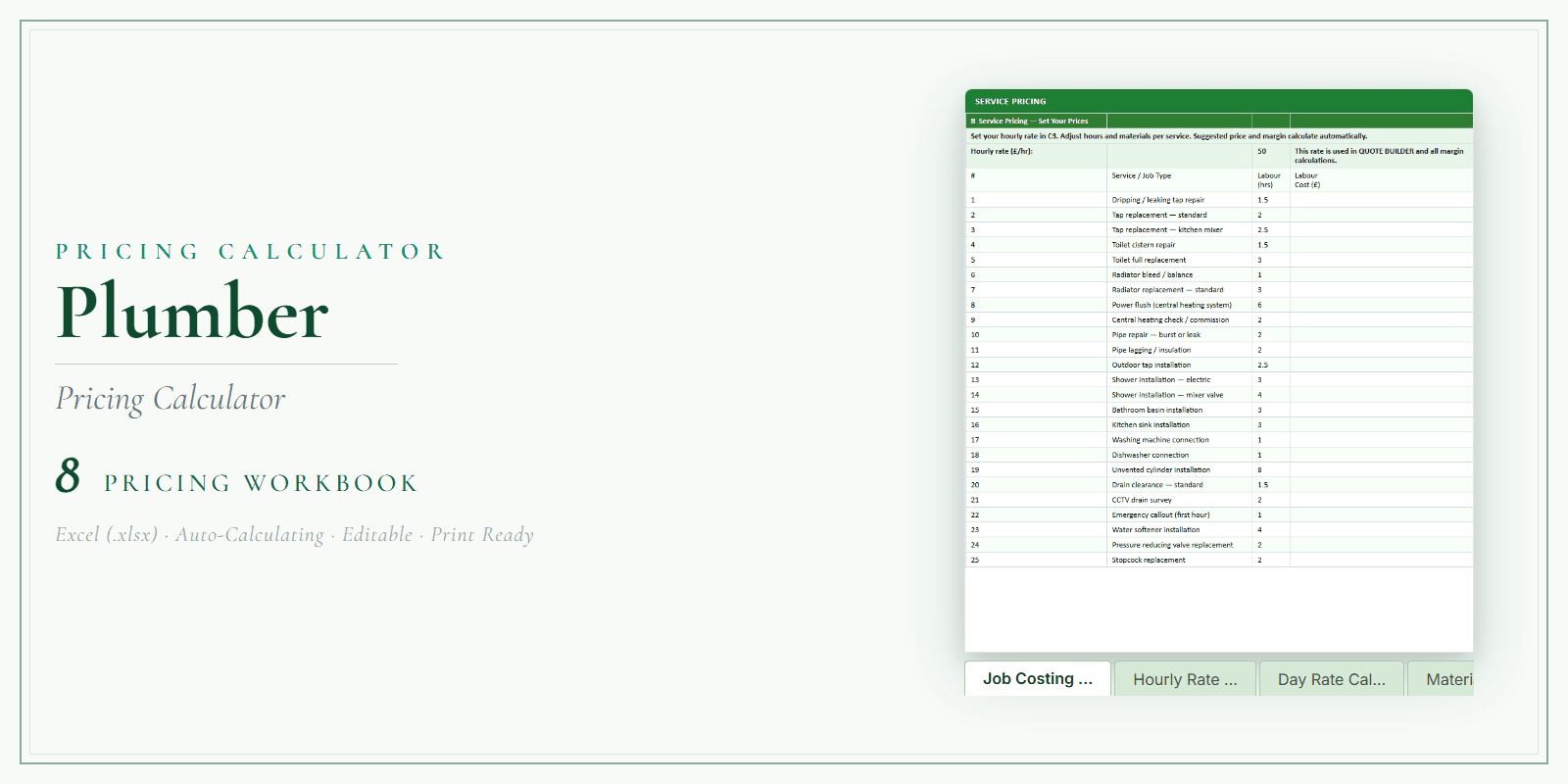 Pricing Calculator — Premium — Product overview
