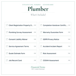 Financial Forms Bundle — Standard — What's included
