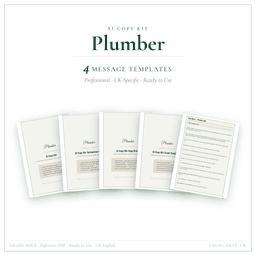 Plumber — AI Copy Kit, PDF and editable DOCX product preview