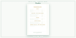 Plumber — Price List & Service Menu, PDF product overview