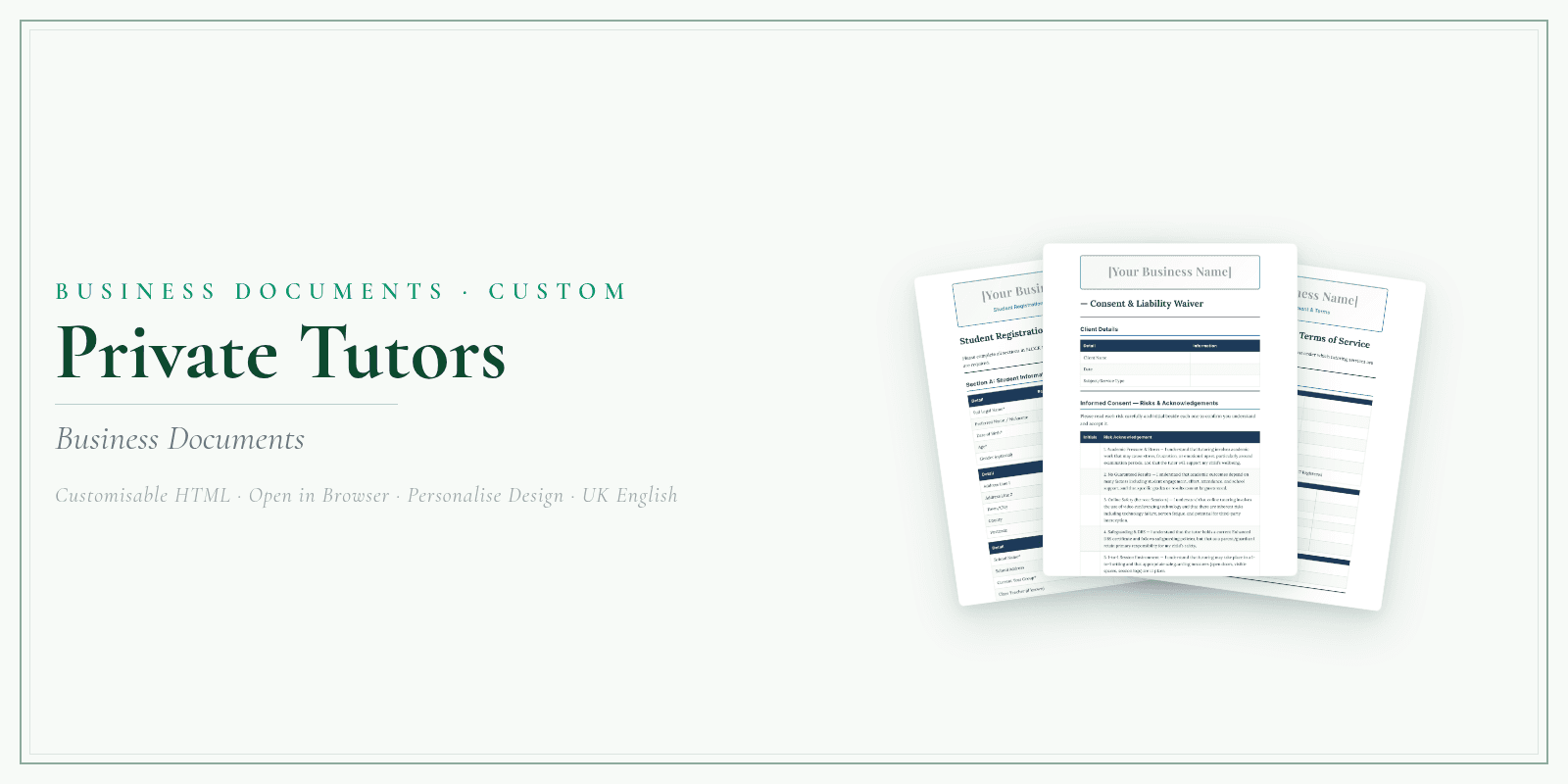 Business Documents — Customisable