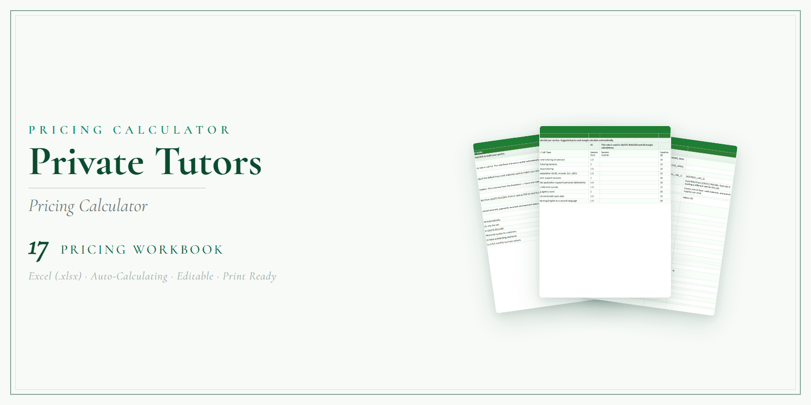 Pricing Calculator — Premium — Product overview