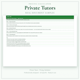 Pricing Calculator — Premium — Sample document pages